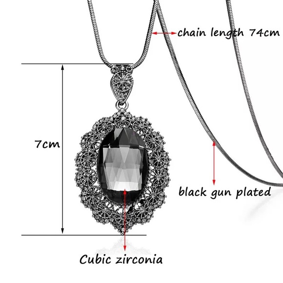 Gorgeous Cubic Zirconia Pendant Necklace - Picture 3 of 6